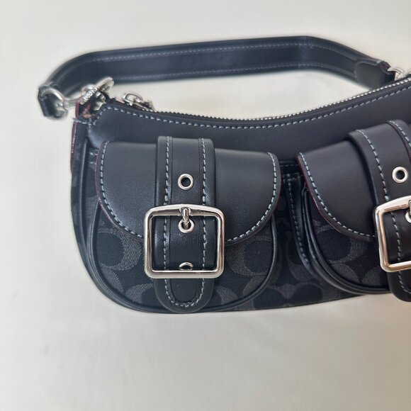 Coach Black Shoulder Bag Underarm Bag - Picture 5 of 14